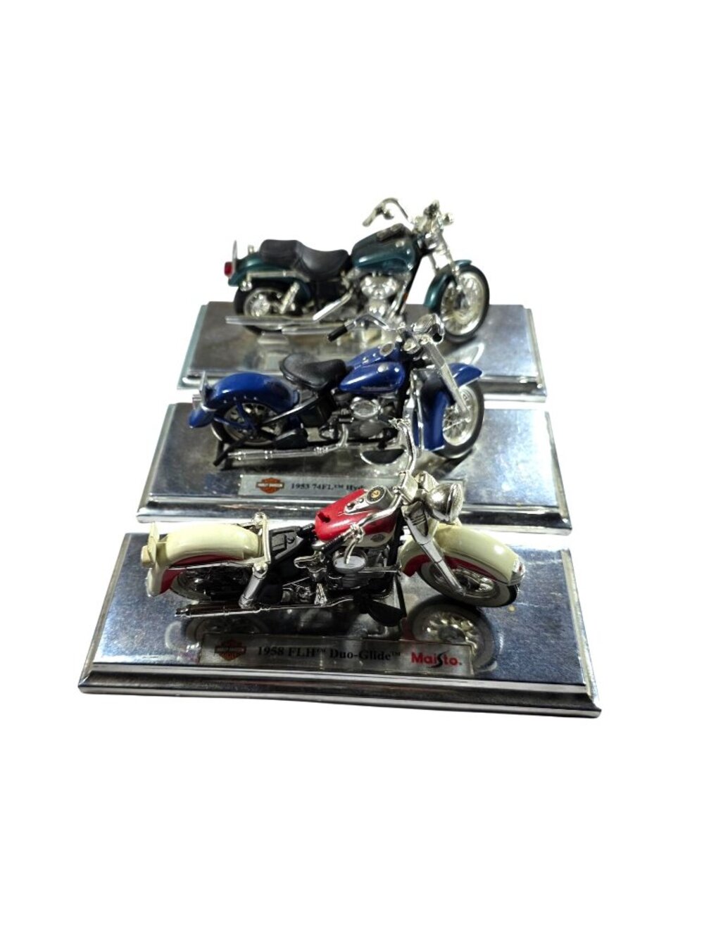 Lot of 3 Harley-Davidson 1:18 Scale Diecast Models By Maisto plastic